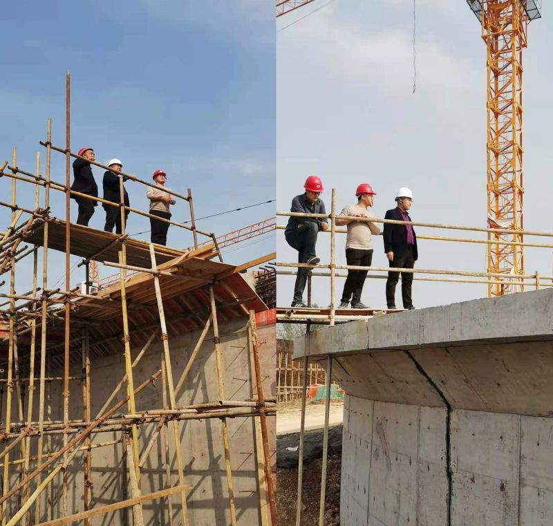 公司(si)領(ling)導視(shi)詧(cha)永城(cheng)市第七(qi)汚(wu)水處(chu)理廠(chang)工程進(jin)度